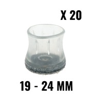 20x návleky na nohy stolových stoličiek Ø 19-24 mm 20x návleky na nohy stolových stoličiek Ø 19-24 mm