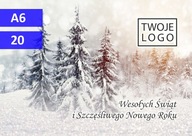 Vianočné pohľadnice s logom, 20 ks A5 zložené do A6 + obálky KOLEKCIA Vianočné pohľadnice s logom, 20 ks A5 zložené do A6 + obálky KOLEKCIA
