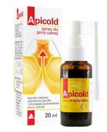 Apicold, sprej na bolesť hrdla s včelím tmelom, 20 ml