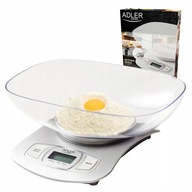 KUCHYŇSKÁ VÁHA DO 5kg LCD TAROVACIA MISKA 1,5L ADLER KUCHYŇSKÁ VÁHA DO 5kg LCD TAROVACIA MISKA 1,5L ADLER