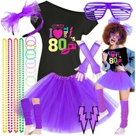 OUTFIT 80. ROKOV ITALO RETRO NEÓNOVÉ TRIČKO SUKŇA DISCO SET Fio súprava M OUTFIT 80. ROKOV ITALO RETRO NEÓNOVÉ TRIČKO SUKŇA DISCO SET Fio súprava M