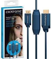 Kábel CICKTRONIC DisplayPort DP - HDMI 2.0 4K 1m Kábel CICKTRONIC DisplayPort DP - HDMI 2.0 4K 1m