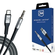 AUX kábel 3mk USB-C na 3,5 mm mini jack, 1m, kábel do auta, rádio AUX kábel 3mk USB-C na 3,5 mm mini jack, 1m, kábel do auta, rádio