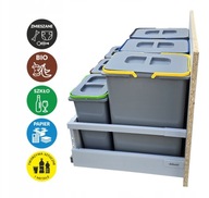 Odpadkový kôš SORT 81L do skrinky Blum, zásuvka 80 cm, 6 kapacít. za odpad Odpadkový kôš SORT 81L do skrinky Blum, zásuvka 80 cm, 6 kapacít. za odpad