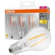 Sada 3x E27 LED žiarovky 7W = 60W OSRAM FILAMENT Sada 3x E27 LED žiarovky 7W = 60W OSRAM FILAMENT