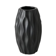 Dekoračná čierna váza do obývačky na 12 cm stôl