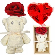 RUŽE Z MYDLA + MEDVEĎ UTERÁK VALENTÍNSKY DARČEK 2v1 RUŽE Z MYDLA + MEDVEĎ UTERÁK VALENTÍNSKY DARČEK 2v1