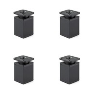 Nábytkové štvorcové nohy V-6 cm čierne 4x Nábytkové štvorcové nohy V-6 cm čierne 4x