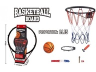 Basketbalový set, kôš, obruč + lopta