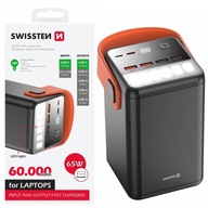 SWISSTEN powerbanka 60000mAh pre notebook USB-A USB-C