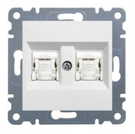 LUMINA2 Dvojitá počítačová zásuvka RJ45 Cat.5e LUMINA2 Dvojitá počítačová zásuvka RJ45 Cat.5e