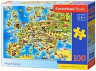Puzzle 100 Mapa Európy CASTORLAND Puzzle 100 Mapa Európy CASTORLAND