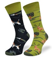 Farebné ponožky s poľovníckym vzorom NA LOV