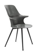 Čierna stolička BRAZO HIGH - polypropylén, kov