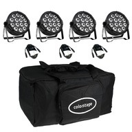 SET 4X COLORSTAGE ZEN PAR LED RGBW 14x10 DMX