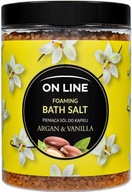 On Line Penová soľ do kúpeľa Arganový olej Vanilka 1200 g On Line Penová soľ do kúpeľa Arganový olej Vanilka 1200 g