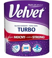VELVET TURBO MEGA PEVNÁ KUCHYŇSKÁ PAPIEROVÁ Utierka VELVET TURBO MEGA PEVNÁ KUCHYŇSKÁ PAPIEROVÁ Utierka