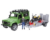 Bruder 02589 Land Rover +Ducati +figúrka Bruder 02589 Land Rover +Ducati +figúrka