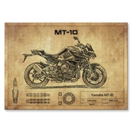 Darčekový kovový plagát Yamaha MT-10 L Darčekový kovový plagát Yamaha MT-10 L