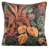 Zamatová obliečka na vankúšik s motívom kvetov 45x45 cm - Premium zamat na zips Zamatová obliečka na vankúšik s motívom kvetov 45x45 cm - Premium zamat na zips