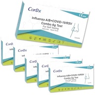 6 x Cordx TEST COVID-19 Chrípka typu AB RSV COMBO 4v1 DOMOV NA SAMOKONTROLU
