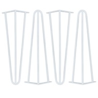 MORIA DESIGN 4 x Kovové nábytkové nožičky Nohy do vlasov 41 cm 3 tyče biele MORIA DESIGN 4 x Kovové nábytkové nožičky Nohy do vlasov 41 cm 3 tyče biele