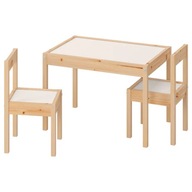 IKEA LATT Detský stôl a 2 stoličky biela borovica