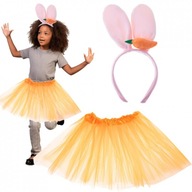 Kostým: zajačik, sukňa, mrkvová čelenka