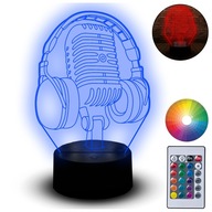 Soška LED Night Light RGB 3D gravírovanie pre hudobníka Speváka Hudobné meno