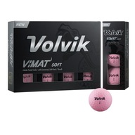 Golfové loptičky Volvik Vimat Soft, 12 ks, ružová podložka