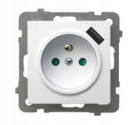 AS Zásuvka Zásuvka s uzemnením a USB nabíjačkou biela GP-1GZPUSB/m/00 AS Zásuvka Zásuvka s uzemnením a USB nabíjačkou biela GP-1GZPUSB/m/00