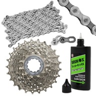 Sada HG400 9-rýchlostná kazeta + článok reťaze KMC X9,93 + olej Top Kett 100ml Sada HG400 9-rýchlostná kazeta + článok reťaze KMC X9,93 + olej Top Kett 100ml