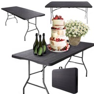 Skladací, prenosný, obdĺžnikový cateringový stôl, párty stôl, kempingový stôl
