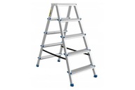 Obojstranný hliníkový rebrík, certifikovaný, 2x5, 150kg