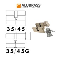 35/45 + G45 / 35 cylindrické vložky, 1 kľúčový systém, mosadz