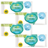 PAMPERS HARMONIE AQUA vlhčené obrúsky 48 ks SET 4 BAL PAMPERS HARMONIE AQUA vlhčené obrúsky 48 ks SET 4 BAL