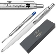 GRAVÍROVANIE kancelárskeho guľôčkového pera Parker Jotter Pearl Steel pre darček + náplň GRAVÍROVANIE kancelárskeho guľôčkového pera Parker Jotter Pearl Steel pre darček + náplň