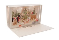 PSI - pohľadnica s LED svetlom - Vianoce, Mikuláš, 3D pohľadnice