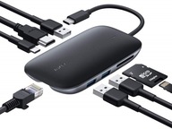AUKEY CB-C71 hliníkový USB-C HUB | 8v1 | RJ45 Eth AUKEY CB-C71 hliníkový USB-C HUB | 8v1 | RJ45 Eth