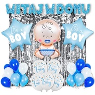 Balóniky Vitajte doma Birth Boy Set Balóniky Vitajte doma Birth Boy Set