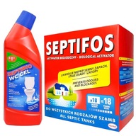 Septifos sáčky do septikov | Aktivátor ODPADNEJ VODY + 3v1 SEPTIBIO WC GÉL