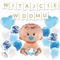 VITAJTE HOME SET BANNER nápis VÍTAJTE chlapčeka BALÓNKY vitajte VITAJTE HOME SET BANNER nápis VÍTAJTE chlapčeka BALÓNKY vitajte