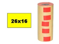 ŽLTÉ štítky Páska na štítkovač 26x16 100 ks