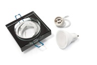 SADA HALOGÉNOVÁ SKLENENÁ LAMPA + LED 3W + GU10 SADA HALOGÉNOVÁ SKLENENÁ LAMPA + LED 3W + GU10