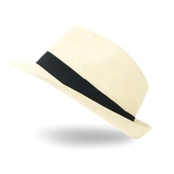 Pánsky dámsky slamený klobúk Trilby v letných farbách
