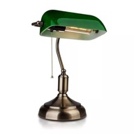 Bankárska lampa V-TAC E27 Old Gold Green Klo
