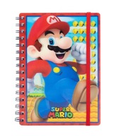 3D zápisník s gumou, formát A5, Lines 80k Super Mario
