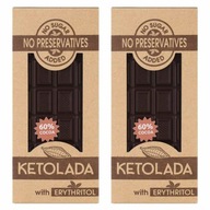 2x Lahodná čokoláda KETOLADE 60% s erytritolom 100g len 2 ingrediencie
