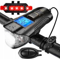 VÝKONNÁ LED BICYKLE LAMPA, POLOHA, KLÚBKA + ZADNÁ VÝKONNÁ LED BICYKLE LAMPA, POLOHA, KLÚBKA + ZADNÁ