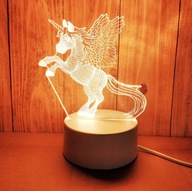 3D LED nočná lampa jednorožec IE004 biela DARČEK 3D LED nočná lampa jednorožec IE004 biela DARČEK